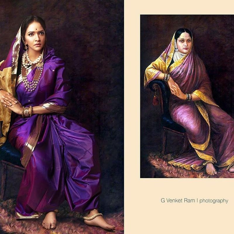 Actress Samantha Kushbhu Ramya Krishnan Ravivarma Painting Photo Shoot