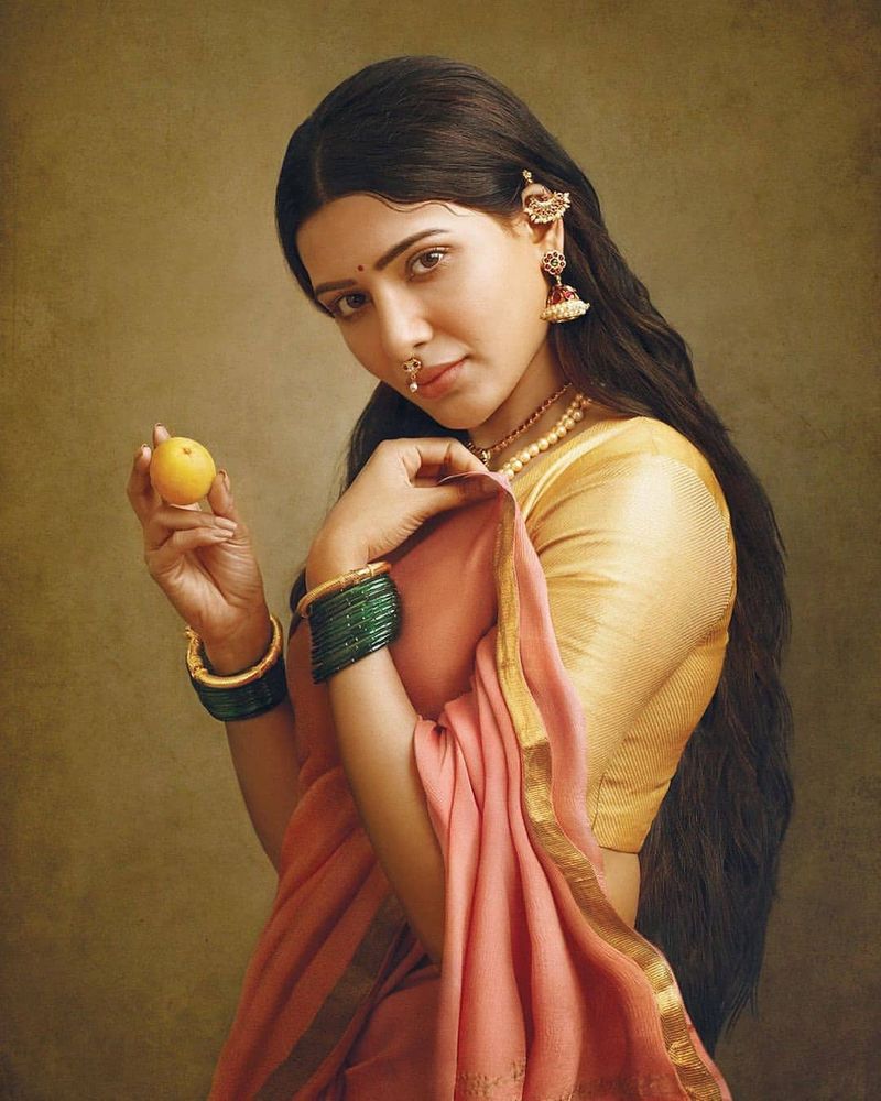 Actress Samantha Kushbhu Ramya Krishnan Ravivarma Painting Photo Shoot