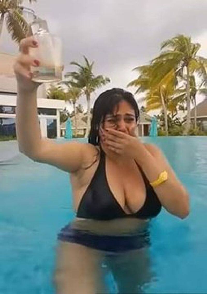 Netizens Kidding Tharsan For Sherin Hot Bikini Photos