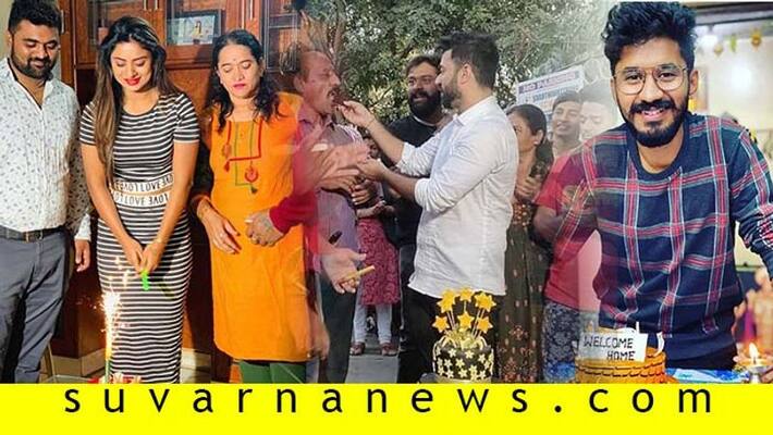 Colors Kannada Bigg boss 7 Deepika Das Shine Shetty Vasuki celebration Colors Kannada Bigg boss 7 Deepika Das Shine Shetty Vasuki celebration