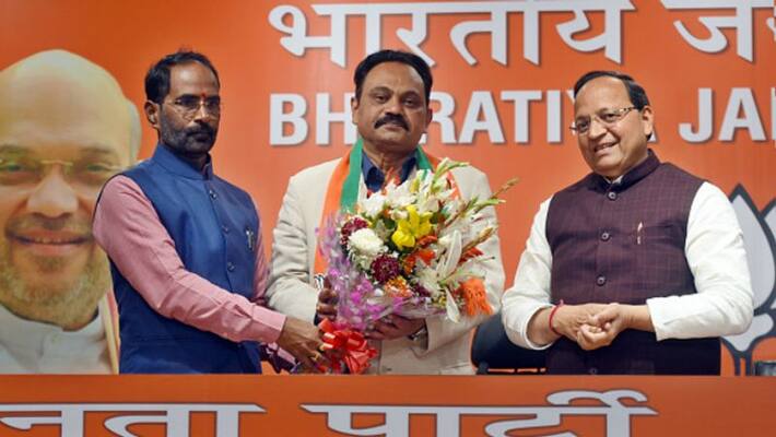 congress leader janardan dwivedi son samir joins bjp congress leader janardan dwivedi son samir joins bjp