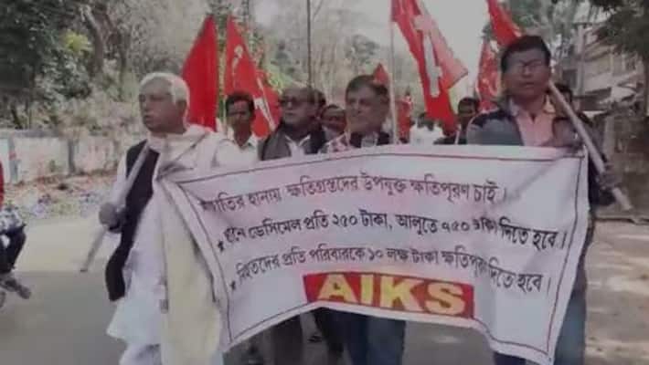 All India Kisan Sabhas members open up on elaphant attack All India Kisan Sabhas members open up on elaphant attack