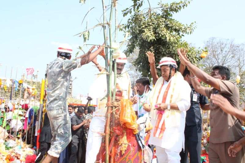 sammakka sarakka jatara: saralamma reaches medaram from kannepalli