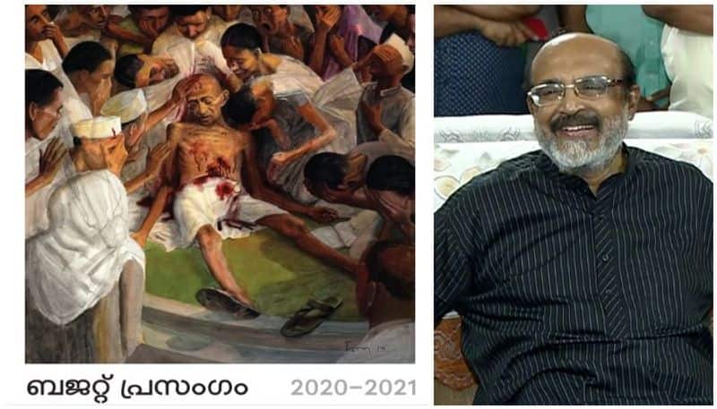 Kerala Budget cover page controversy We will not forget who murdered Gandhi says Thomas Isaac