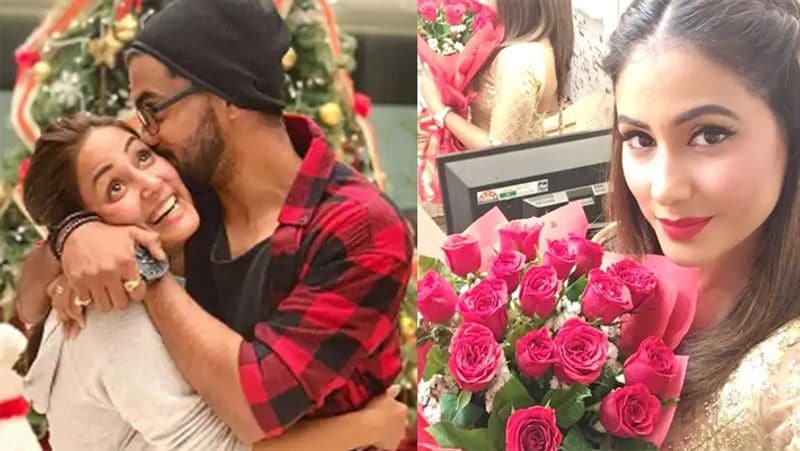 rose day special hina khan got red roses from boyfriend rocky jaiswal KPJ