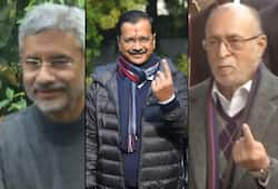 Delhi elections 2020: Top netas from BJP AAP show their inked finger after casting their vote