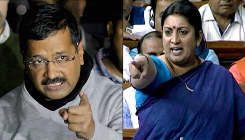 Smriti Irani hits out at Arvind Kejriwal for sexist remarks while wooing voters