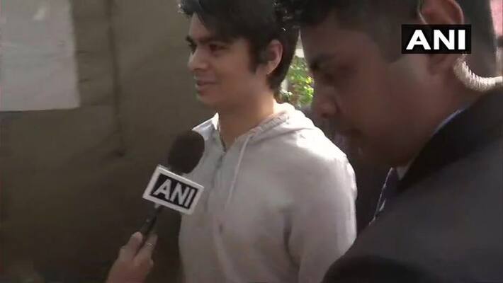 Priyanka gandhi vadra's son Raihan Rajiv Vadra casts his vote Priyanka gandhi vadra's son Raihan Rajiv Vadra casts his vote