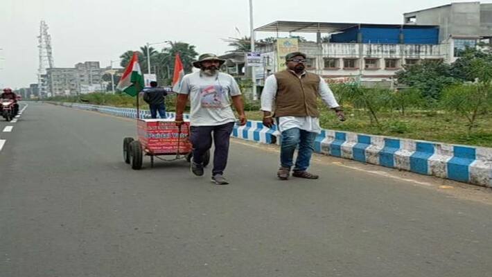 Man walked 6000 KM for ballot voting Man walked 6000 KM for ballot voting