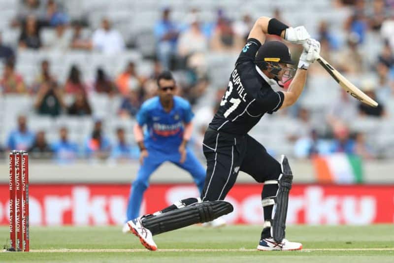 Martin Guptill of the Black Caps bats during game two of the One Day International Series between New Zealand and India at at Eden Park on February 08, 2020 in Auckland, New Zealand.
