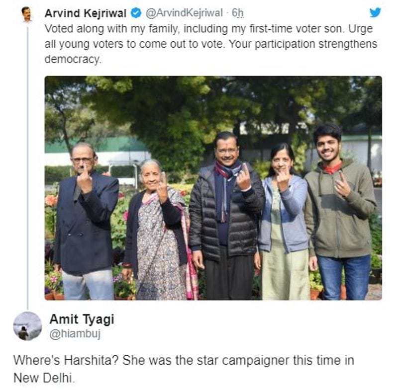 ट्विटर यूजर ने पूछा, बेटी हर्षिता कहां है?