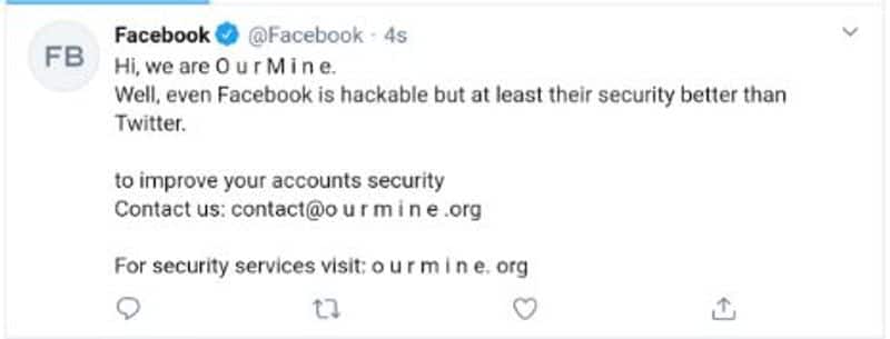 Official Twitter account of Facebook Messenger hacked