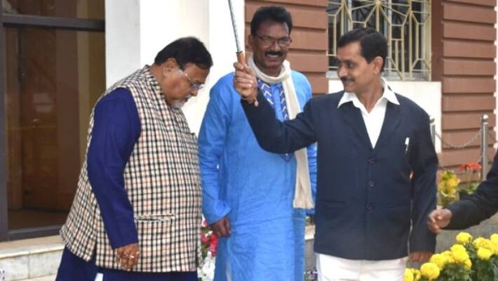 Chatradhar Mahato meets with TMC leader Partha Chatterjee Chatradhar Mahato meets with TMC leader Partha Chatterjee