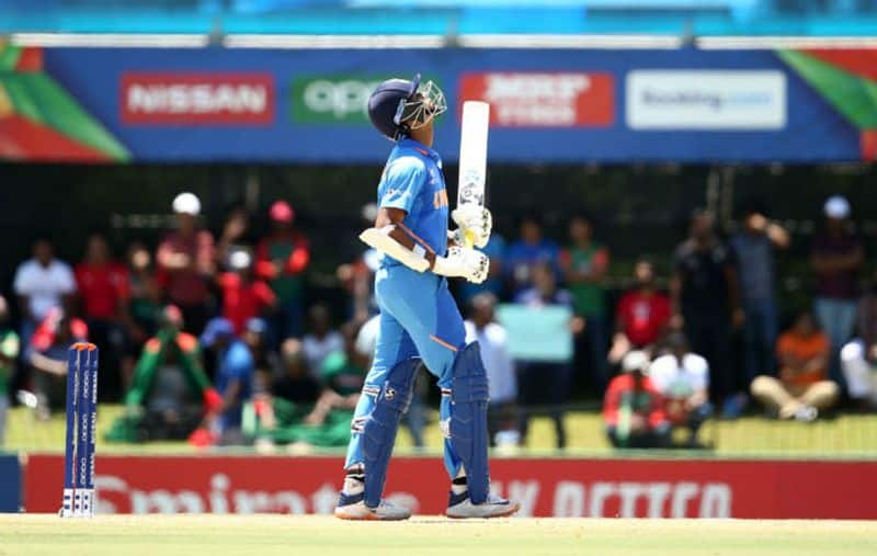 Yashasvi Jaiswal of India celebrates his half century during the ICC U19 Cricket World Cup Super League Final match between India and Bangladesh at JB Marks Oval on February 09, 2020 in Potchefstroom, South Africa. (Photo by Jan Kruger-ICCICC via Getty Images)