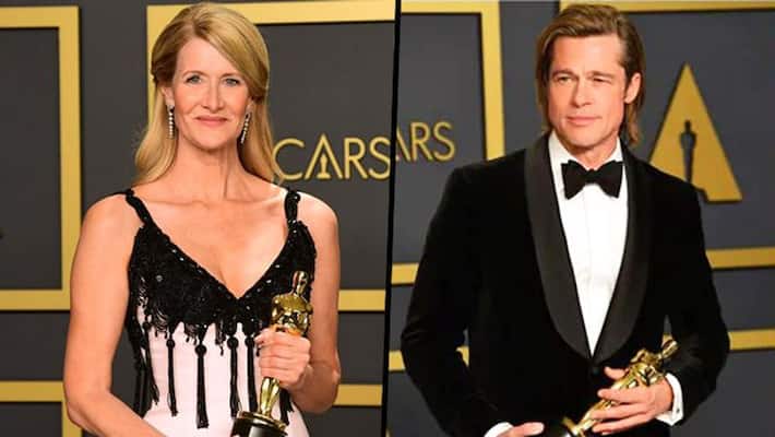 Brad Pitt and Laura Dern accept the Oscar for best supporting actor and actress Brad Pitt and Laura Dern accept the Oscar for best supporting actor and actress