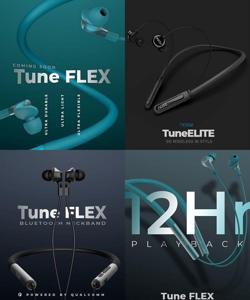 noise brand launches tune flex bluetooth neckband earphones in india