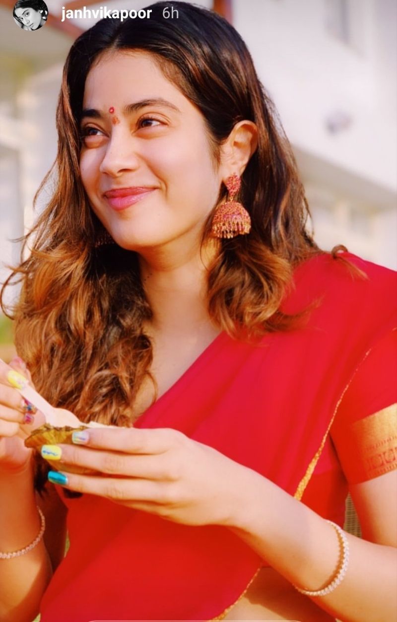 Janhvi Kapoor latest half saree photos