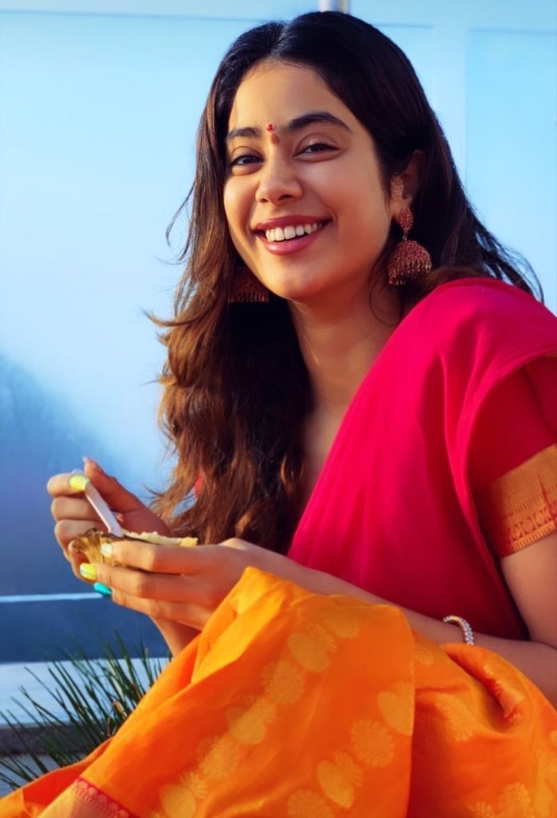 Janhvi Kapoor latest half saree photos
