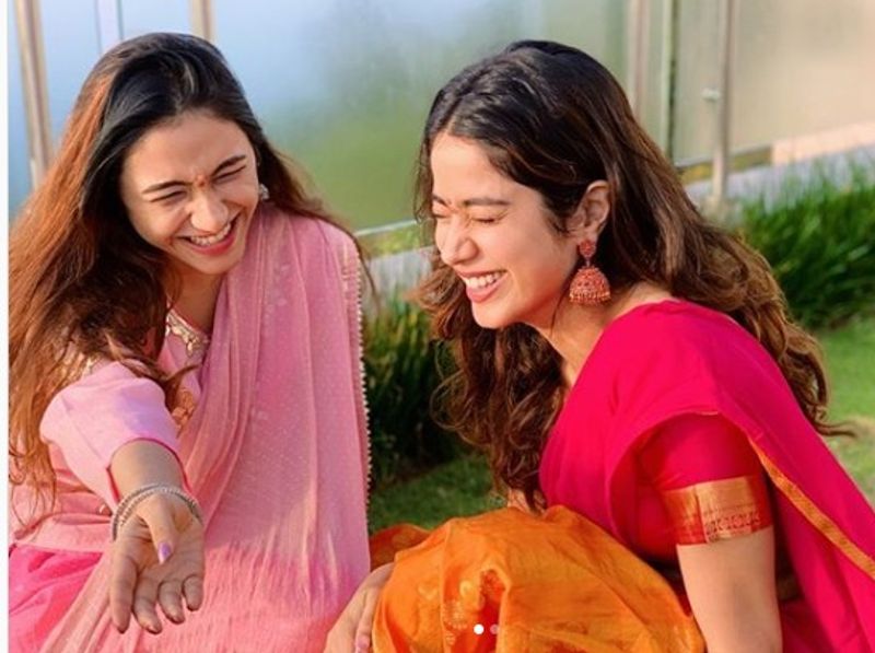 Janhvi Kapoor latest half saree photos