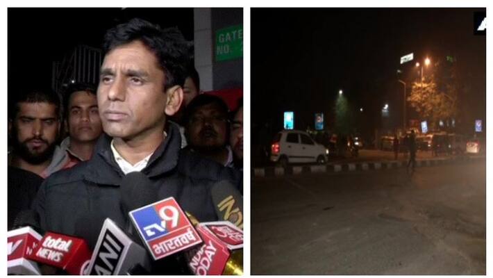 Shots Fired at AAP MLA Naresh Yadav convoy Shots Fired at AAP MLA Naresh Yadav convoy