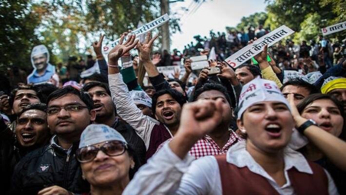 No fire crackers used in AAP celebrations No fire crackers used in AAP celebrations