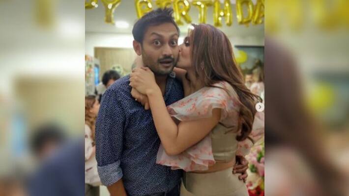 Director Birsa dasgupta shares kissing photo with tollywood actress Mimi Chakraborty Director Birsa dasgupta shares kissing photo with tollywood actress Mimi Chakraborty