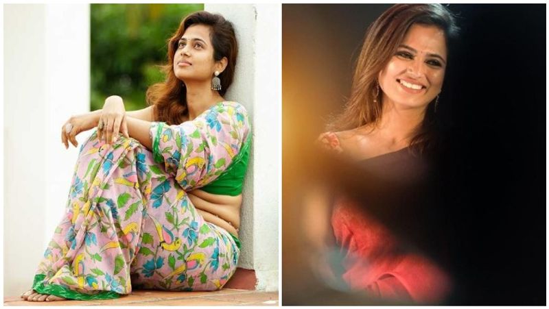 Actress Ramyapandiyan Hot Black Dress Photo Shoot going viral in Social media