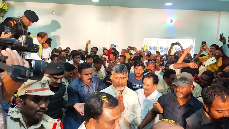 tdp chief chandrababu naidu attends aswaraopeta mla mecha nageswara rao son wedding
