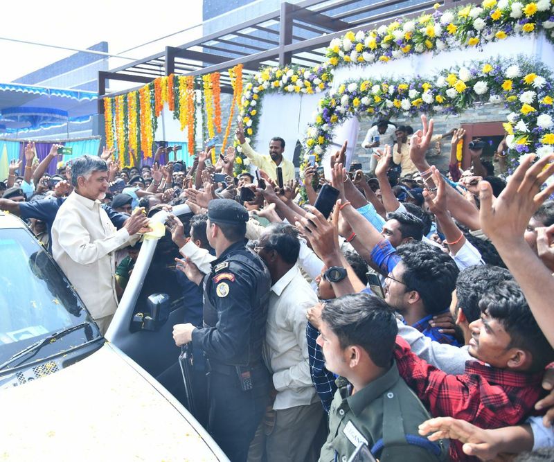 tdp chief chandrababu naidu attends aswaraopeta mla mecha nageswara rao son wedding