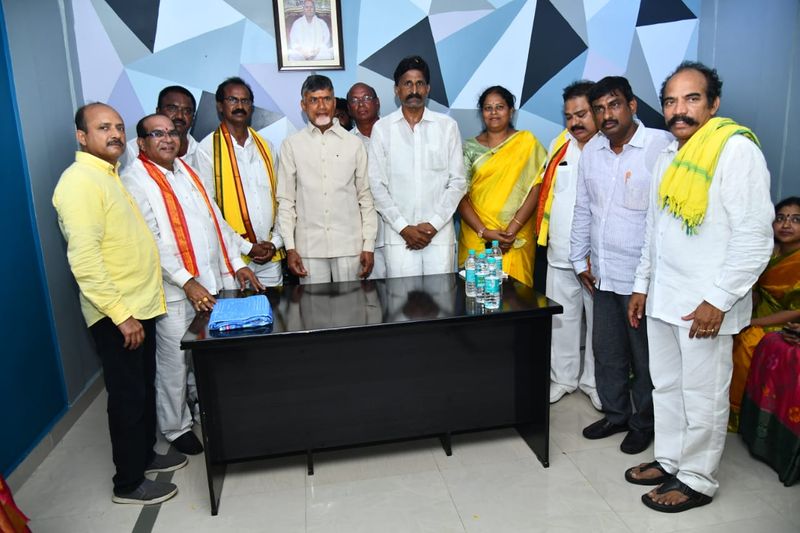 tdp chief chandrababu naidu attends aswaraopeta mla mecha nageswara rao son wedding