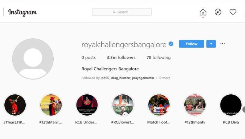 IPL 2020 why RCB delete Twitter Instagram Facebook Posts
