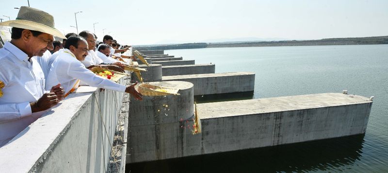 cm kcr visited kaleshwaram project