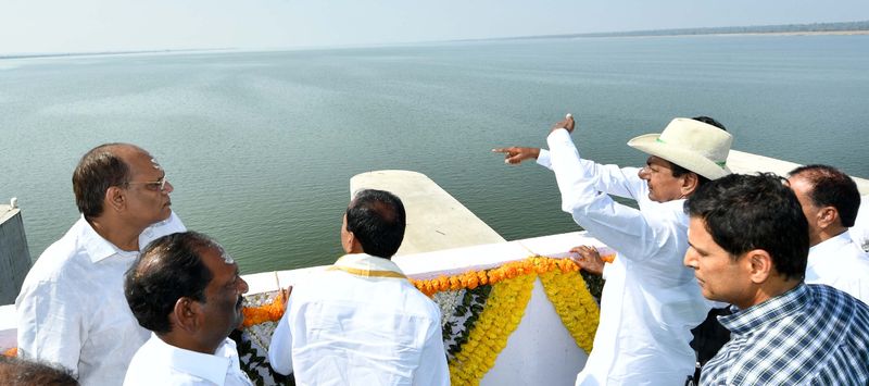 cm kcr visited kaleshwaram project