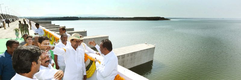 cm kcr visited kaleshwaram project