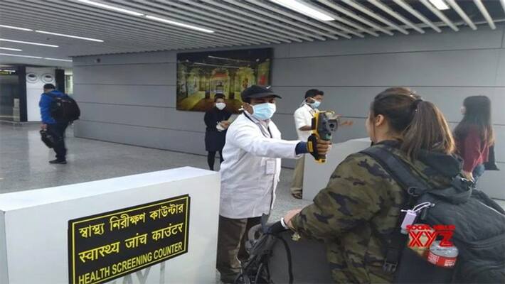 Thermal screening at Kolkata airport, two more passengers found infected with corona virus kpm Thermal screening at Kolkata airport, two more passengers found infected with corona virus kpm