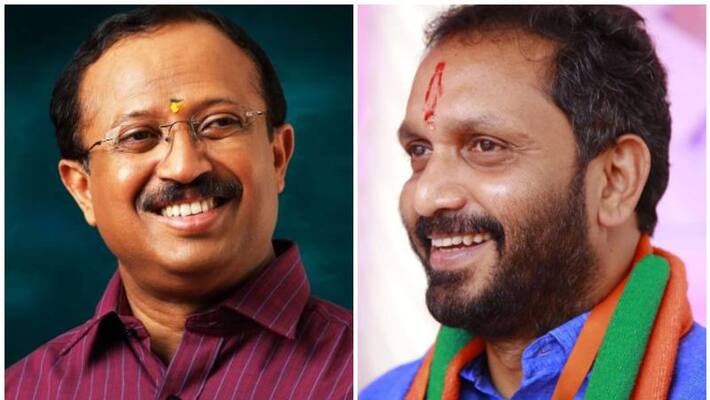 V Muraleedharan congratulates k surendran who newly appointed as bjp state president V Muraleedharan congratulates k surendran who newly appointed as bjp state president
