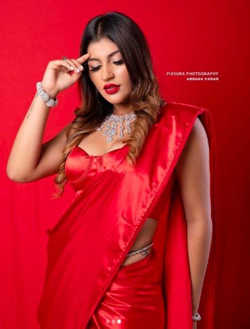 tamil heroines red color hot dress photo gallery