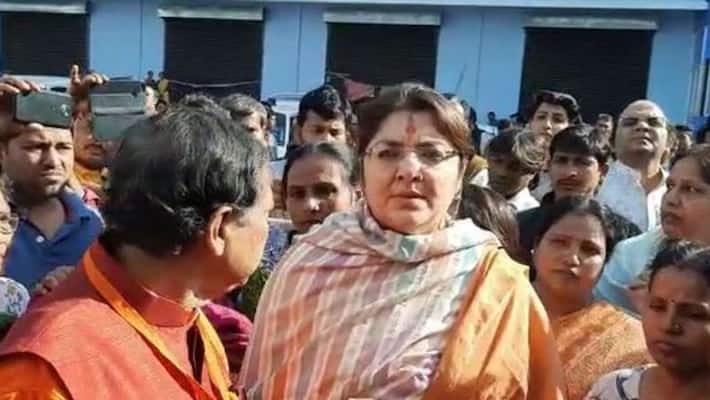 BJPs Locket Chatterjee faces protest at SSKM hospital in Kolkata BJPs Locket Chatterjee faces protest at SSKM hospital in Kolkata