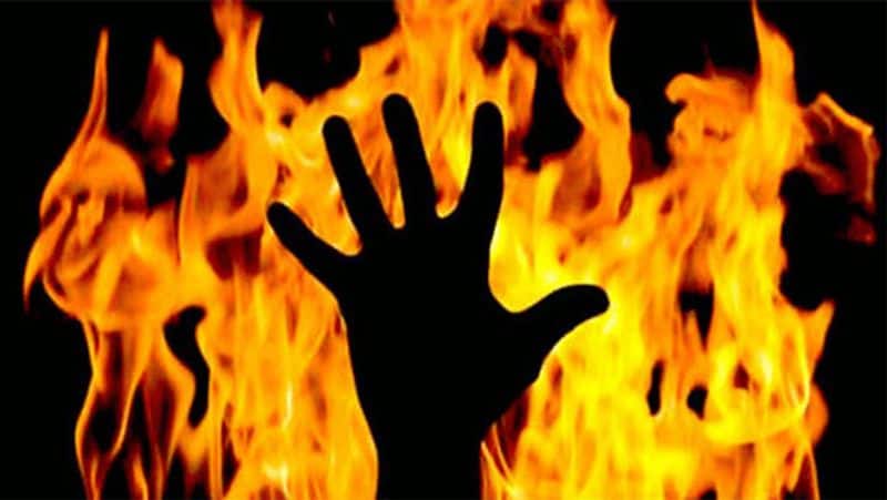 man burnt his wife alive