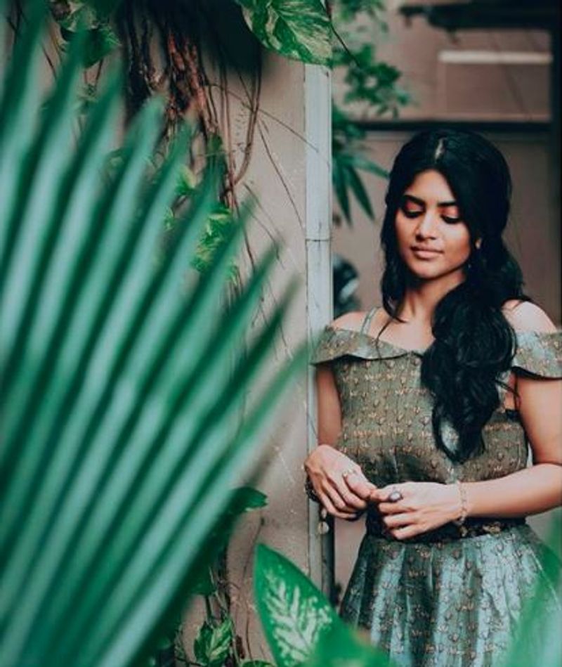 actress megha akash latest modern dress photo gallery
