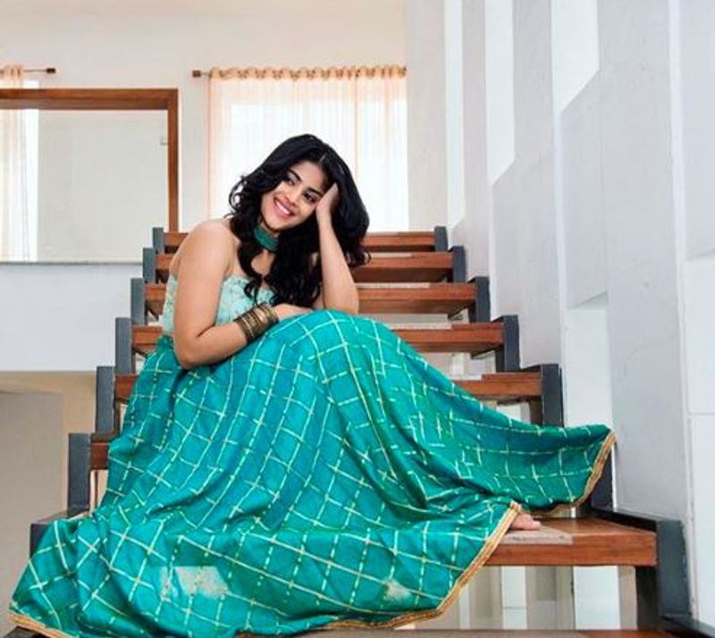 actress megha akash latest modern dress photo gallery