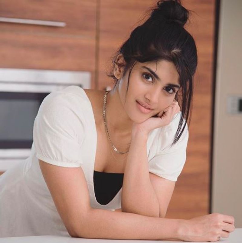 actress megha akash latest modern dress photo gallery