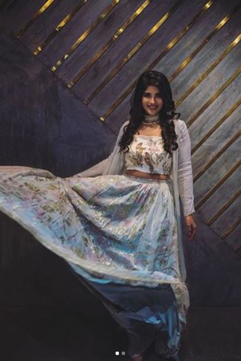 actress megha akash latest modern dress photo gallery
