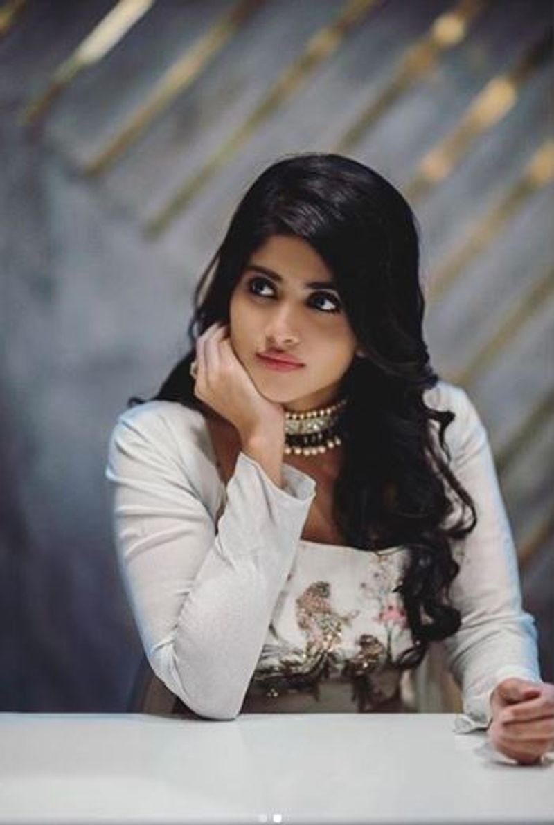 actress megha akash latest modern dress photo gallery