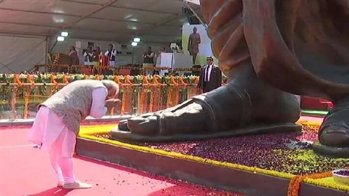 200 craftsmen have prepared the tallest statue of Pandit Deendayal Upadhyay, PM will unveil today asa 200 craftsmen have prepared the tallest statue of Pandit Deendayal Upadhyay, PM will unveil today asa