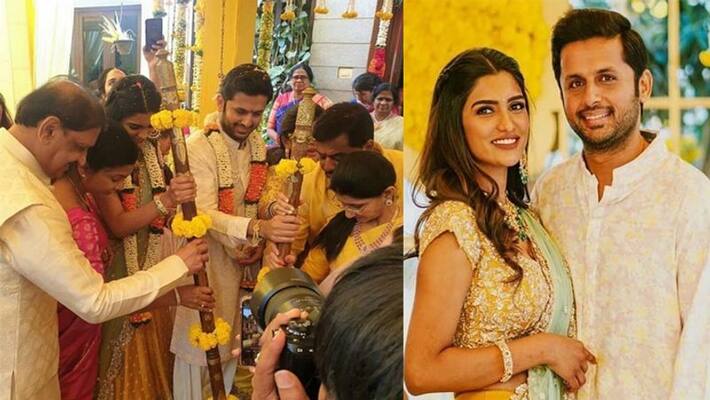 Nithiin Shalini engagement ceremony will get married in april KPJ Nithiin Shalini engagement ceremony will get married in april KPJ