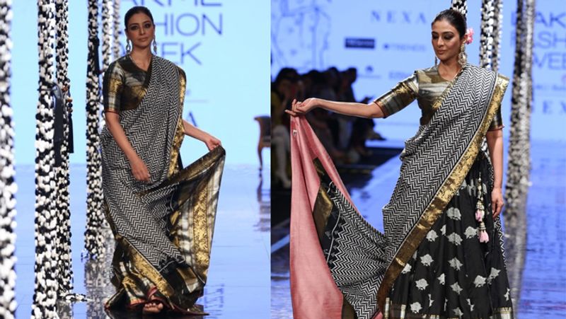 बता दें कि तब्बू रैम्प पर नंगे पैर ही वॉक करने पहुंच गई। तब्बू के वर्कफ्रंट की बात करें को अभी भी फिल्मों में एक्टिव है। तब्बू हाल ही में आई फिल्म जवानी जानेमन में नजर आईं थी। उनकी अपकमिंग फिल्म भूल भूलैया 2 है। इसके अलावा वे साउथ की फिल्मों में काम कर रही है।