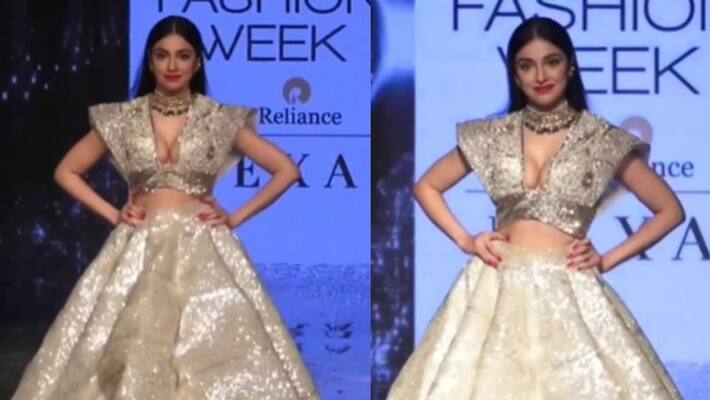 Divya Khosla Kumar faced problem on ramp Divya Khosla Kumar faced problem on ramp