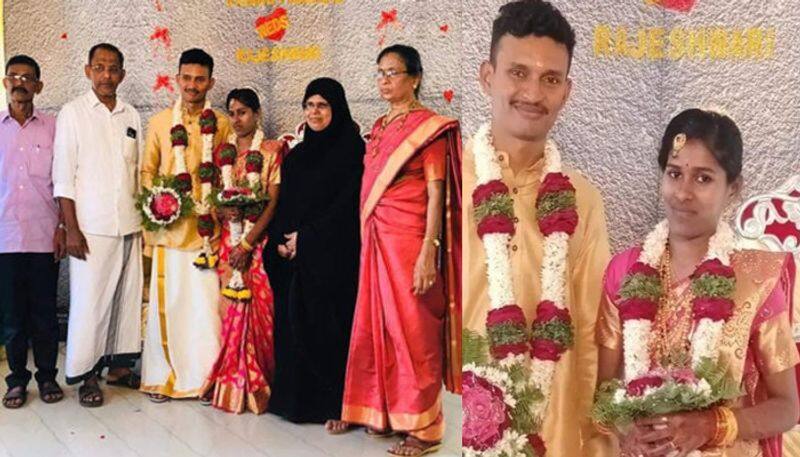 Muslim couple celebrates adopted daughters wedding in temple in Kanhangad