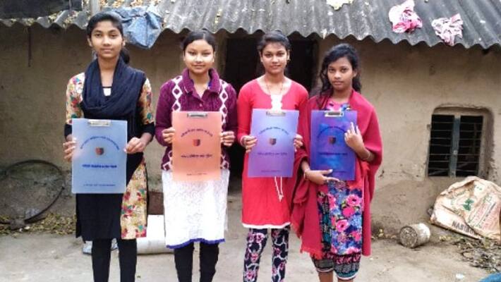 Police gives board to Madhyamik students in mao disturbed area Police gives board to Madhyamik students in mao disturbed area